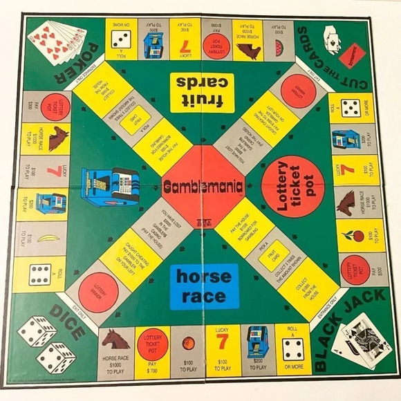 Vintage 1987 Gamblemania Board Game Aube and  Khacho Gambling Game Complete - Picture 5 of 12